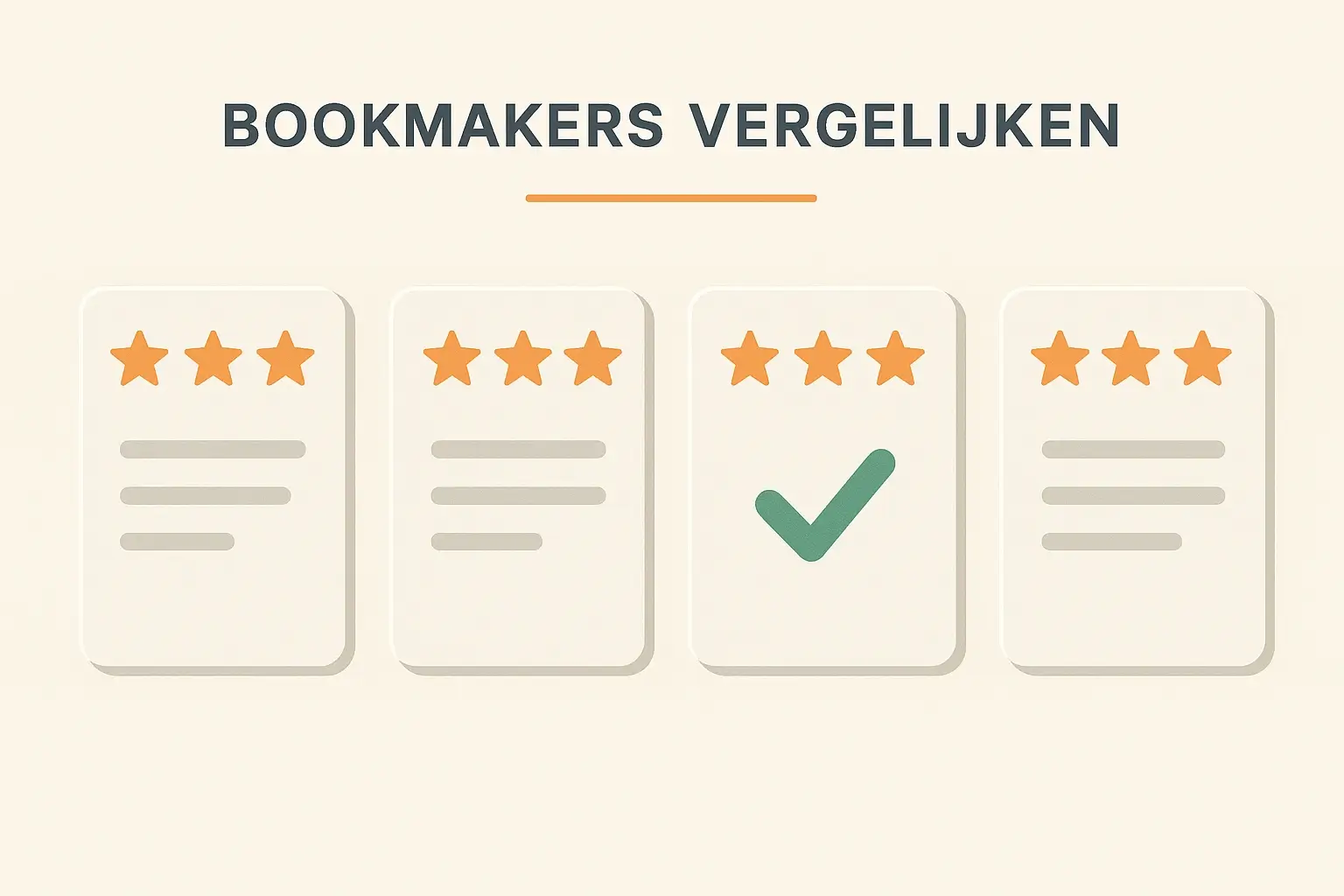 Vergelijkingsoverzicht van de beste Nederlandse bookmakers met beoordelingen en kenmerken