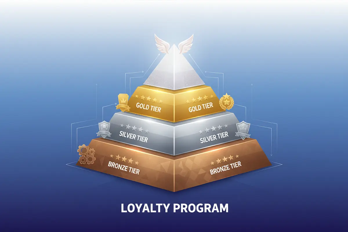 Loyaliteitsprogramma met tier niveaus en beloningen