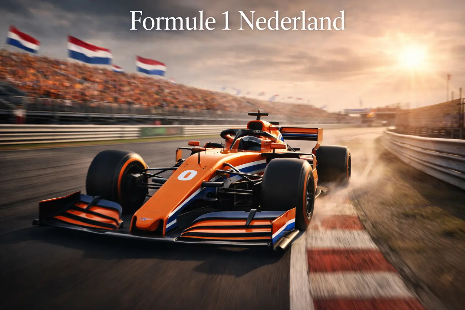Formule 1 racewagen op het circuit met Max Verstappen