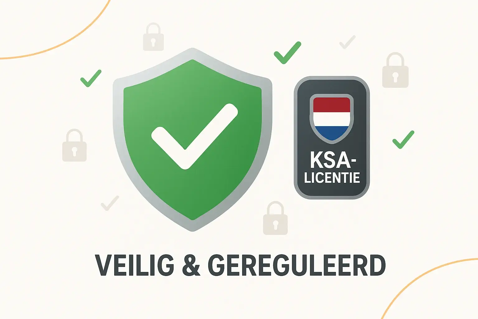 KSA-licentie badge en veiligheidssymbolen voor betrouwbaar online wedden in Nederland